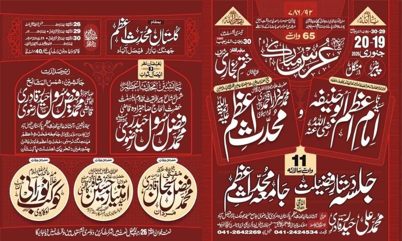 Urs Shareef Muhaddis e A'zam Hazrat Allaamah Maulana Muhammad Sardaar Ahmad Qaadiri (Rahmatul Laahi Alaieh)